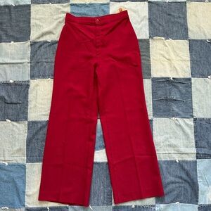 vtg 70s/80s levi’s wide leg maroon pants 29” waist